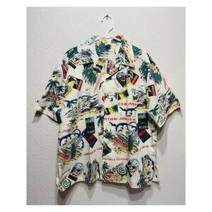Angelica Hawaiian Shirt Large Oversized Florida Miami Vintage